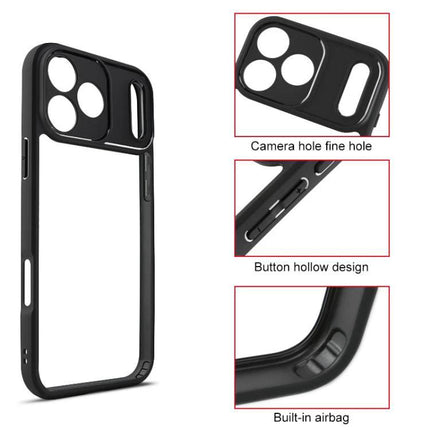 Transparent iPhone Case for Everyday Protection with clear PC back, camera cutouts, button hollow design and built-in airbag for daily scratch and bump protection