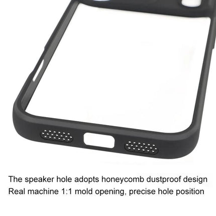 Transparent iPhone Case for Everyday Protection with clear PC back and honeycomb dustproof speaker holes