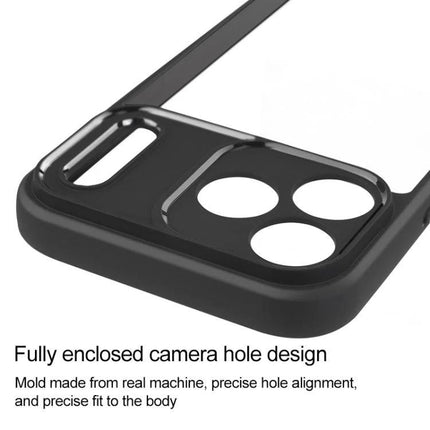 Transparent iPhone Case for Everyday Protection with clear PC back and enclosed camera hole, slim unobtrusive scratch and bump guard