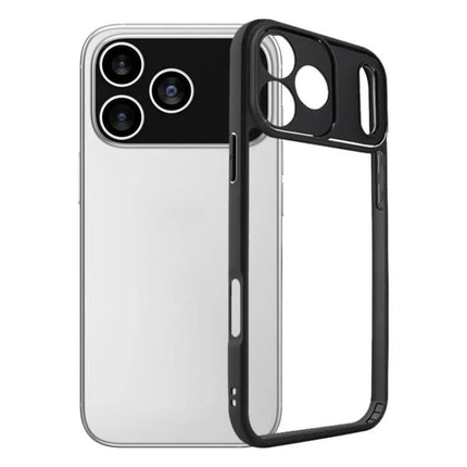 Transparent iPhone Case for Everyday Protection with clear PC back panel showing original phone finish and black bumper for scratch and bump resistance