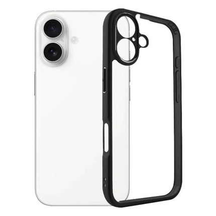 Transparent iPhone Case for Everyday Protection with clear PC back panel showing phone and black bumper frame