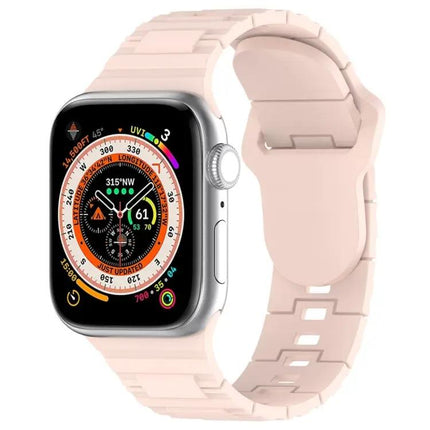 Silicone Square Buckle Armor Watch Band for Apple Watch 44mm