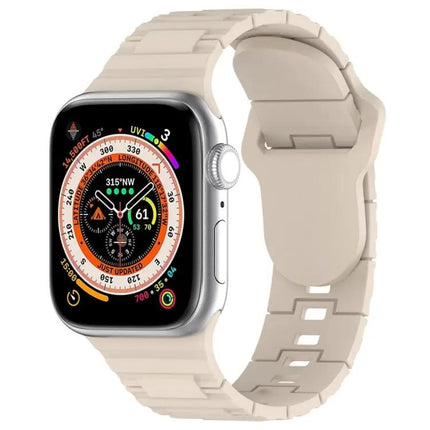 Silicone Armor Watch Band Square Buckle For Apple Watch 44mm
