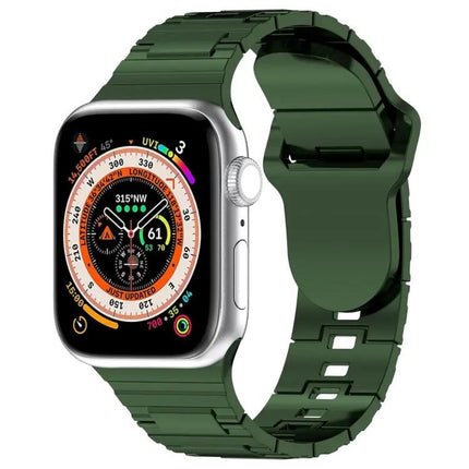 Silicone Armor Watch Band Square Buckle For Apple Watch 45mm | Syndmart