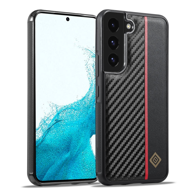 LC.IMEEKE 3 in 1 Carbon Fiber Texture Shockproof Phone Case, For Samsung Galaxy S21, For Samsung Galaxy S20+, For Samsung Galaxy S21 Ultra, For Samsung Galaxy Note10, For Samsung Galaxy Note10+, For Samsung Galaxy S10+, For Samsung Galaxy S10