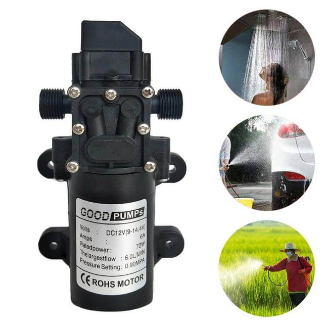 Portable Self-Priming Diaphragm Pump for Vehicle Washing compact 0.1–6 L/min portable pump for car, boat & field cleaning