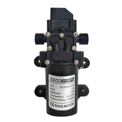Portable Self-Priming Diaphragm Pump for Vehicle Washing - compact 12V portable pump with adjustable flow for mobile car and boat cleaning