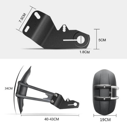 Motorcycle Rear Wheel Fender Mudguard A Style Foot black PP mounting bracket for A-style forks, dimensions 7.5×5cm, aperture 1.8cm, fits Horizon/GW250