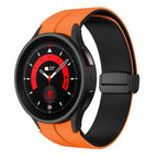 For Samsung Galaxy Watch 6 / 6 Classic / Orange+Black