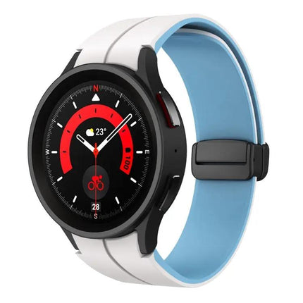 Dual Color Silicone Band Magnetic Buckle For Galaxy Watch 6