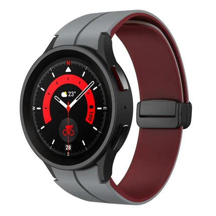 Dual Color Silicone Band Magnetic Buckle For Galaxy Watch 6