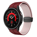 For Samsung Galaxy Watch 6 / 6 Classic / Wine Red+Pink