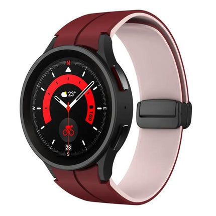 Dual Color Silicone Band Magnetic Buckle For Galaxy Watch 6
