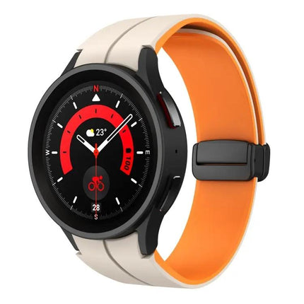 Dual Color Silicone Band Magnetic Buckle For Galaxy Watch 6