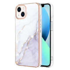 Funda para teléfono a prueba de golpes de TPU IMD de doble cara con diseño de mármol galvanizado