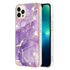 Marble-Inspired Electroplated Dual-Sided Shockproof TPU Phone Case