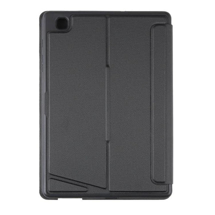 Bluetooth Keyboard Leather Case for Samsung Galaxy Tab S6 Lite 10.4 with Backlight - black folio case showing textured back and camera cutout