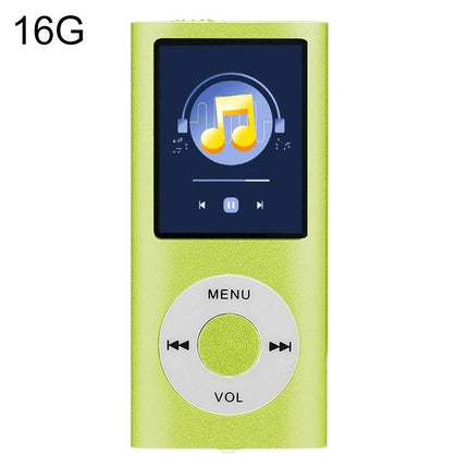 Portable MP4 Player with 1.8-Inch Screen for Music Playback - green 1.8-inch TFT music player with 16GB support, menu wheel and LCD screen