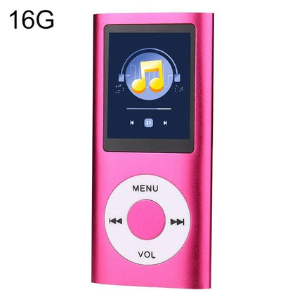 Portable MP4 Player with 1.8-Inch Screen for Music Playback – pink 1.8-inch TFT MP4 player with 16GB support, music controls and screen