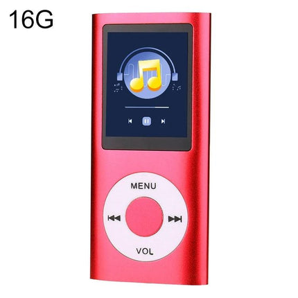 Portable MP4 Player with 1.8-Inch Screen for Music Playback - red 1.8-inch TFT MP4 player with 16GB support, music screen and click wheel