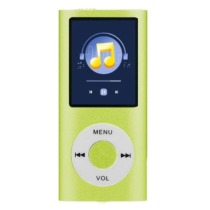 Portable MP4 Player with 1.8-Inch Screen for Music Playback - slim green MP4 with 1.8-inch TFT display, menu wheel and music playback screen