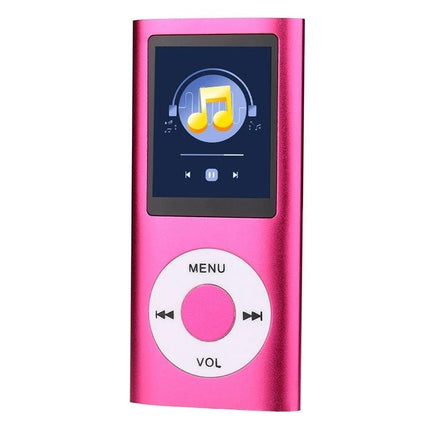 Portable MP4 Player with 1.8-Inch Screen for Music Playback - pink compact mp4 with 1.8-inch screen, menu wheel, supports music, photos, and TF card