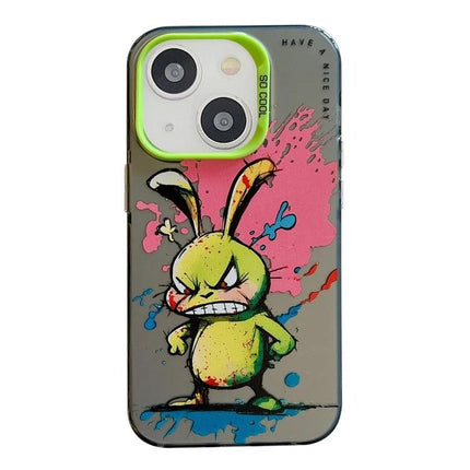 Animal Pattern Phone Case For Everyday iPhone Protection During Commutes, Work, And Daily Use - colorful graffiti bunny TPU PC slim cover