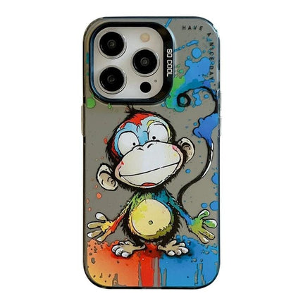Animal Pattern Phone Case for Everyday Style and Protection - slim durable phone case with colorful oil-painting monkey design