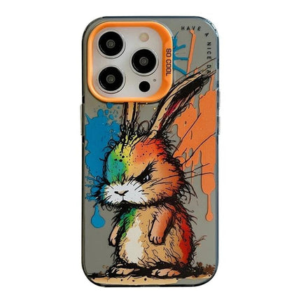 Animal Pattern Phone Case for Everyday Style and Protection - vibrant oil painting rabbit design, slim durable protective shell