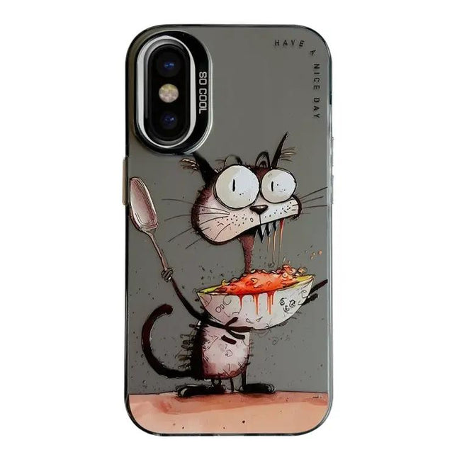 Animal Oil Painting Phone Case for iPhone X and XS