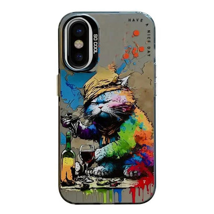 Animal Oil Painting Phone Case for iPhone X and XS