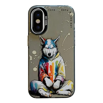 Animal Oil Painting Phone Case for iPhone X and XS