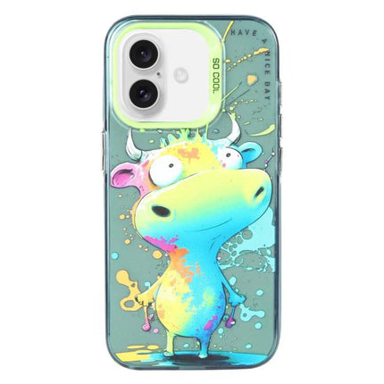 Animal Pattern iPhone Case for Everyday Protection - colorful cartoon cow protective dual-layer iPhone case