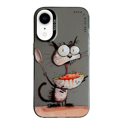 Animal Oil Painting Phone Case For Iphone XR With TPU