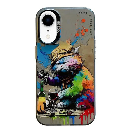 Animal Oil Painting Phone Case For Iphone XR With TPU