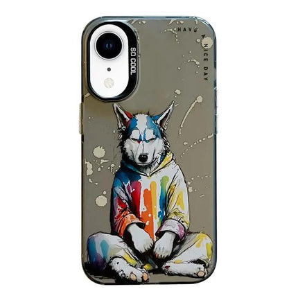 Animal Oil Painting Phone Case For Iphone XR With TPU