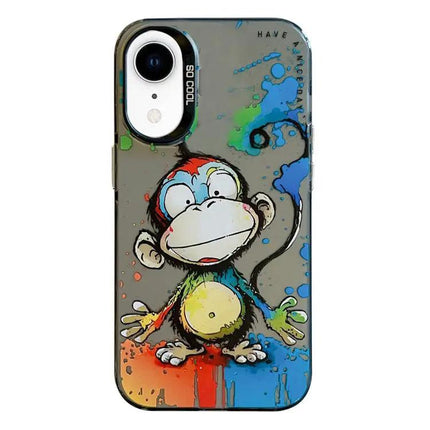 Animal Oil Painting Phone Case For Iphone XR With TPU