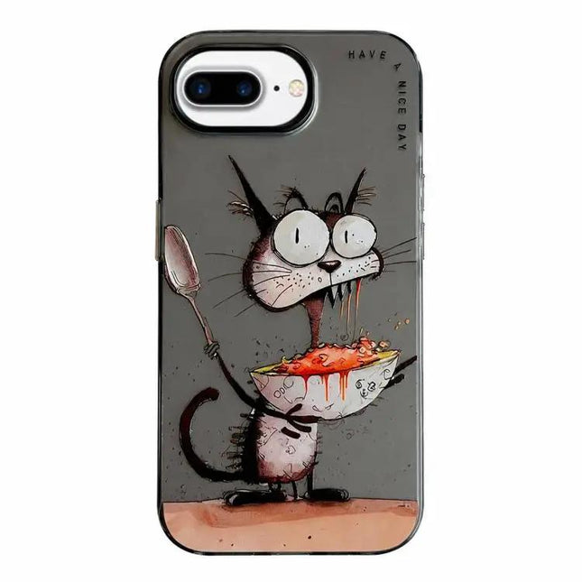 Animal Oil Painting Phone Case For iPhone 7 Plus 8 Plus