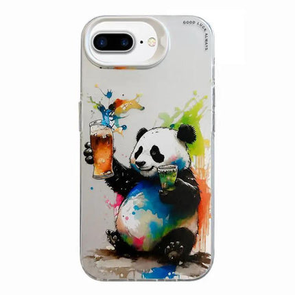 Animal Oil Painting Phone Case For iPhone 7 Plus 8 Plus