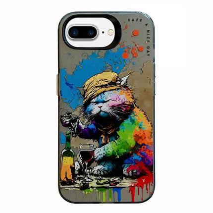 Animal Oil Painting Phone Case For iPhone 7 Plus 8 Plus