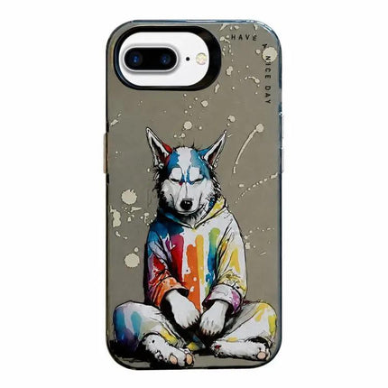 Animal Oil Painting Phone Case For iPhone 7 Plus 8 Plus
