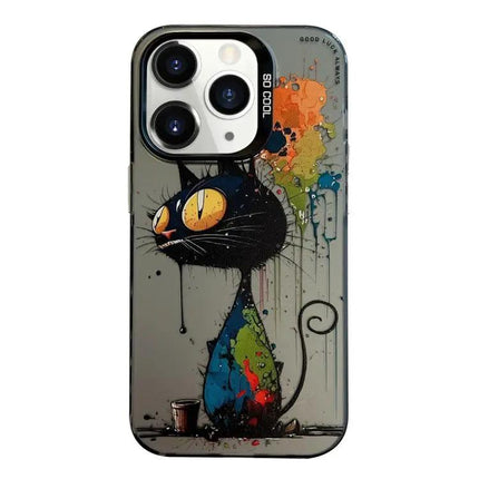 Animal Oil Painting Phone Case For IPhone 11 Pro Cute