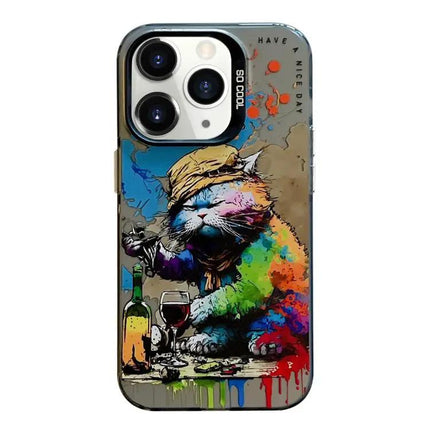 Animal Oil Painting Phone Case For IPhone 11 Pro Cute