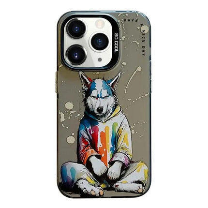 Animal Oil Painting Phone Case For IPhone 11 Pro Cute