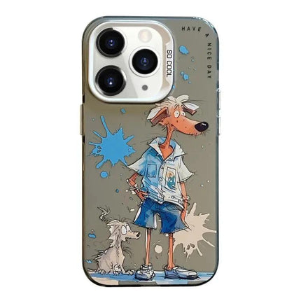 Animal Oil Painting Phone Case For IPhone 11 Pro Cute