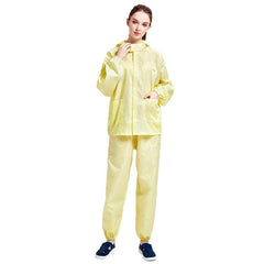 Antistatic Protective Work Suit with Hooded Design for Dust-Free Environments Yellow S