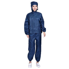 Antistatic Protective Work Suit with Hooded Design for Dust-Free Environments Navy Blue S