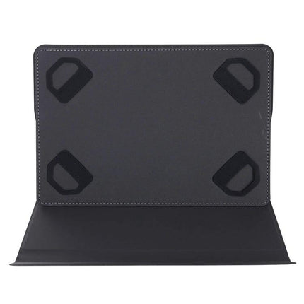 Universal Detachable Touch Bluetooth Keyboard Case for 9-10 Inch Tablets shown open with removable keyboard and secure tablet corner straps