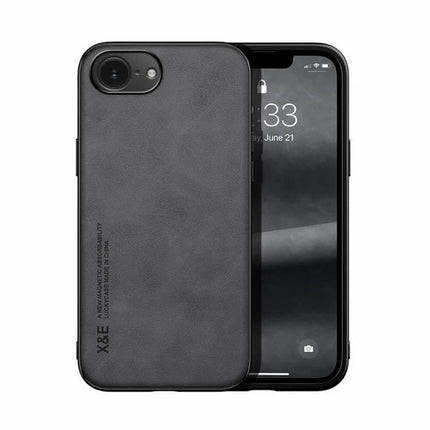 Leather Magnetic Phone Case for Everyday Travel Protection in black PU leather with TPU base, magnetic plate for hands-free car mounting and scratch protection