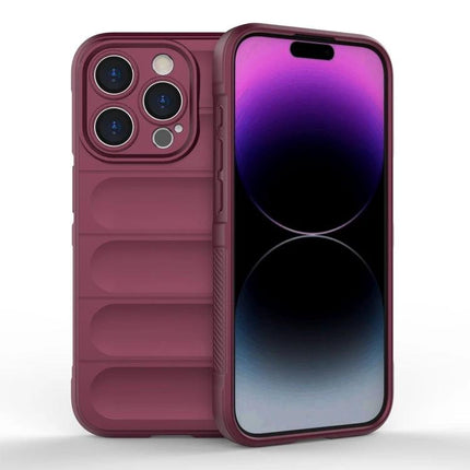 Magic Shield Case For iPhone Everyday Protection On The Go Keeps Your Phone Safe And Accessible - slim maroon TPU protective phone case